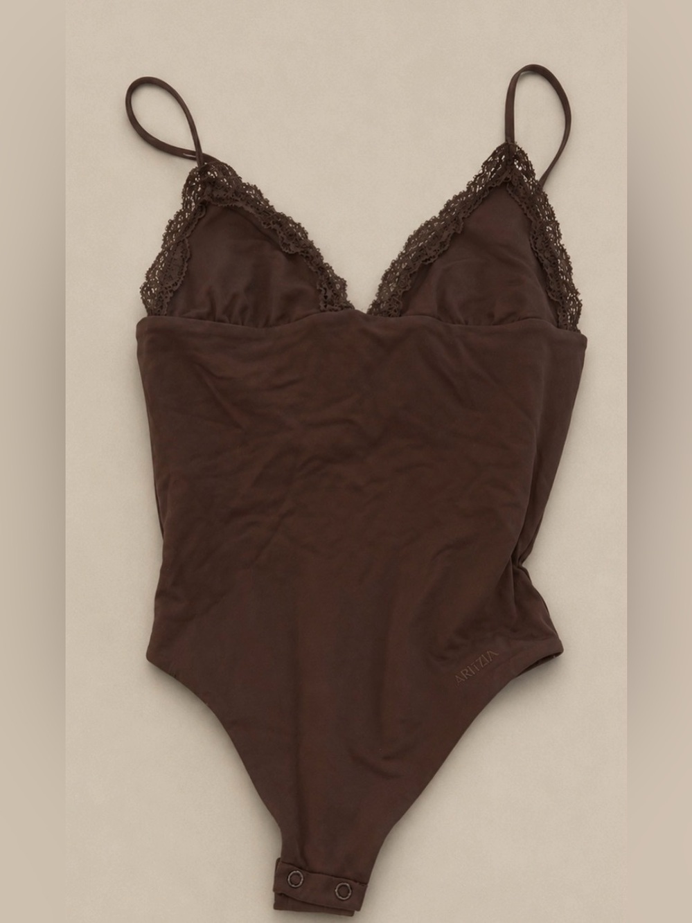 Chocolate brown bodysuit aritzia